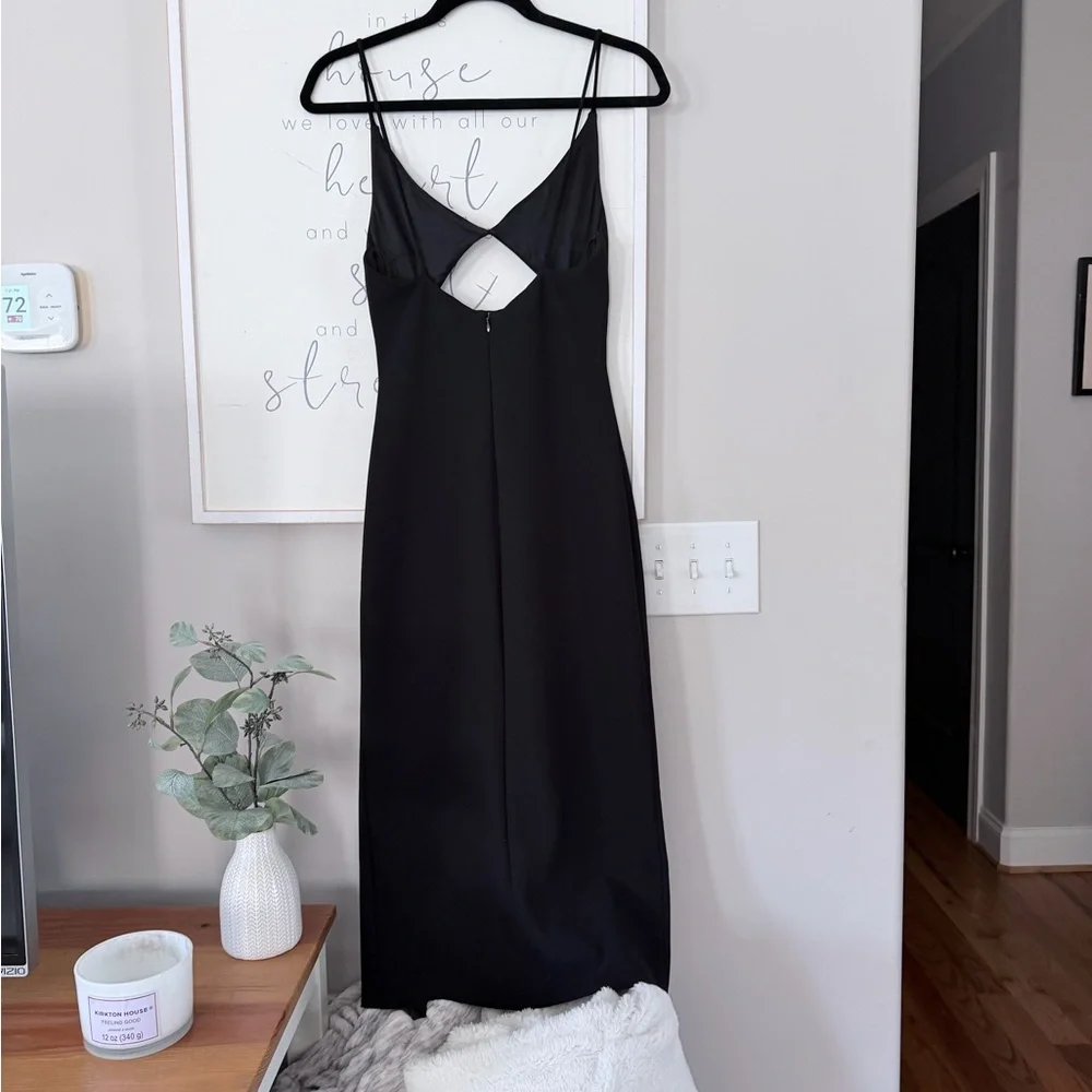 Bec & Bridge Josette Strappy Cut Out Black Midi Evening Cocktail Formal Dress 4